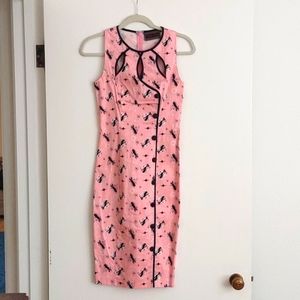 Voodoo Vixen Shift dress size Small pink & black